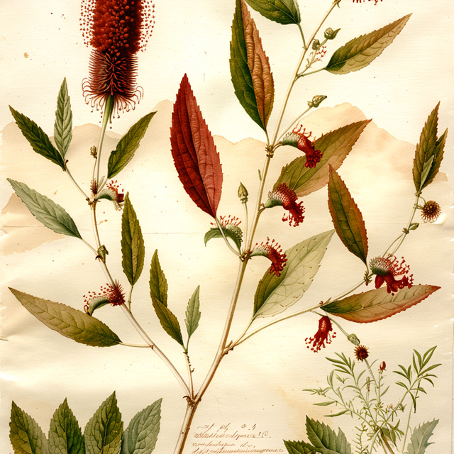 Ilustración botánica de Acalypha arvensis