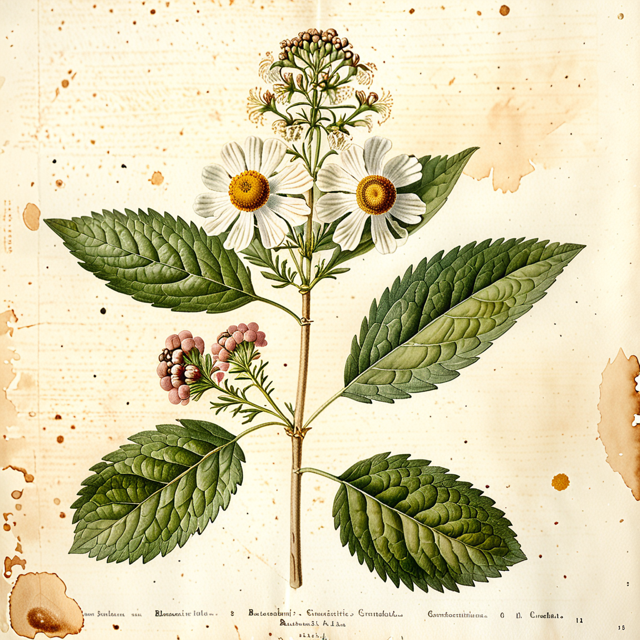 Ilustración botánica de Baccharis genistelloides