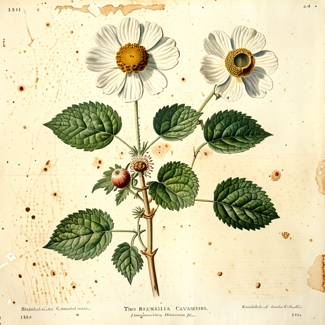 Ilustración botánica de Brickellia cavanillesii