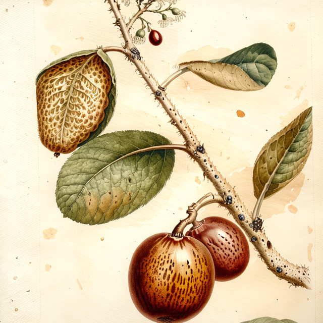 Ilustración botánica de Chrysobalanus icaco