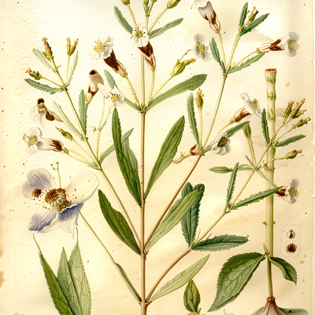 Ilustración botánica de Clinopodium mexicanum
