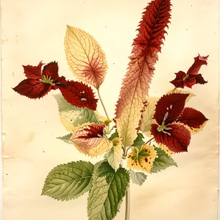 Ilustración botánica de Orégano francés