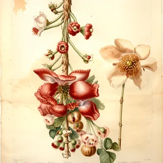 Ilustración botánica de Bala de cañón