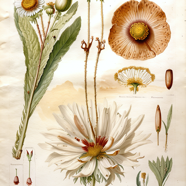 Ilustración botánica de Espeletia grandiflora