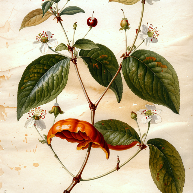 Ilustración botánica de Eugenia uniflora