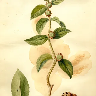 Ilustración botánica de Hierba de la golondrina