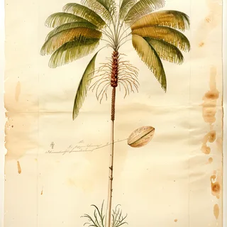 Ilustración botánica de Açaí