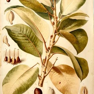 Ilustración botánica de Ojé