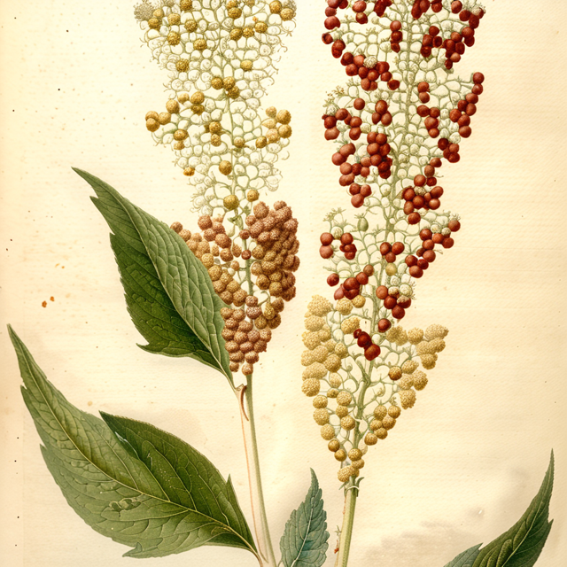 Ilustración botánica de Chenopodium quinoa